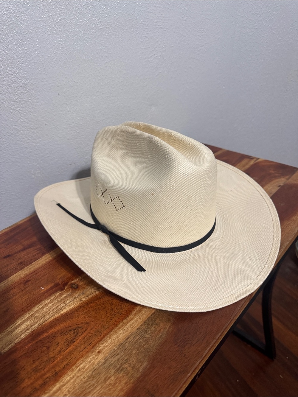 Vintage Stetson 6X Sage Creek Straw Cowboy Hat Size 7 Texas Gordons Western Wear
